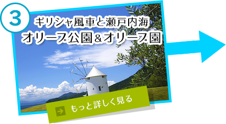 ギリシャ風車と瀬戸内海 小豆島オリーブ公園